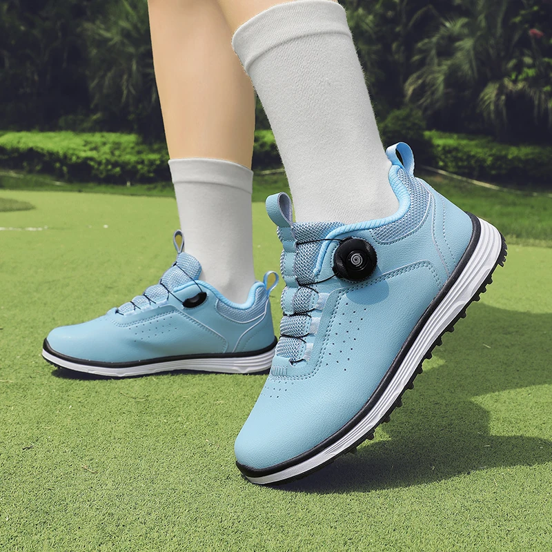 Sepatu Golf wanita, alas kaki Golf profesional nyaman anti Slip ringan