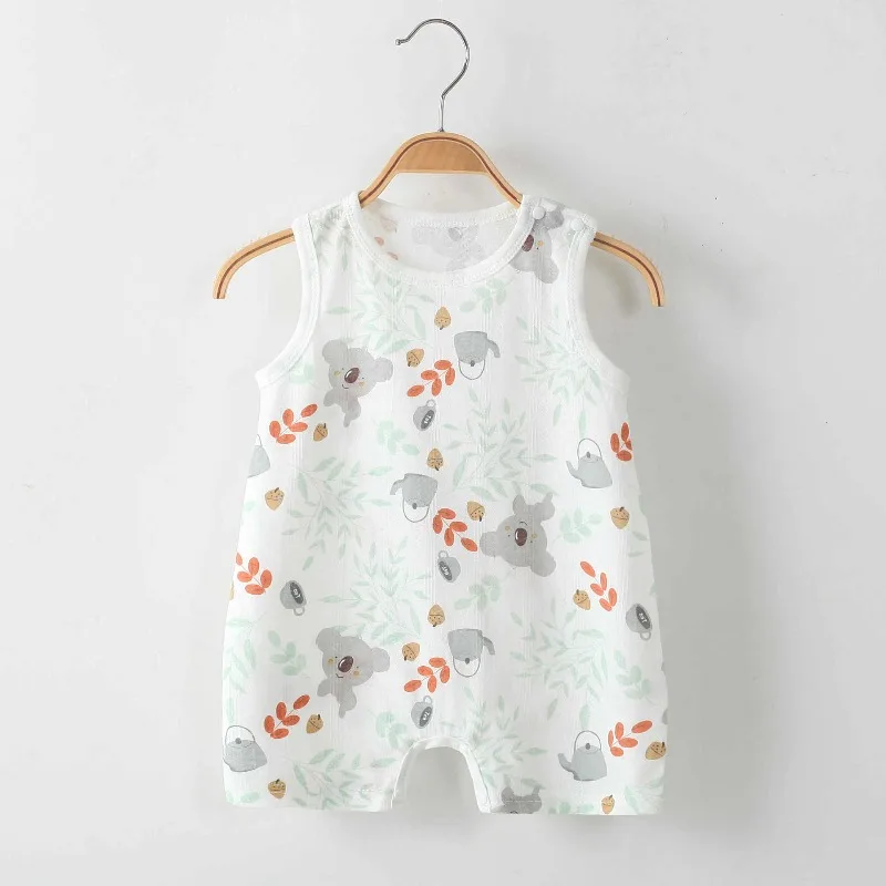 رومبير صيفي للأطفال الرضع ملابس 6M-2Y بدون أكمام #2