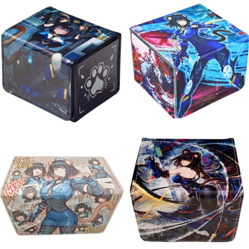 

4models Yu-Gi-Oh! K9-17 Izuna Diy Magnetic Leather Board Game Card Box K9-17 Ripper Ptcg Tcg Ws Game Collection Card Storage Box