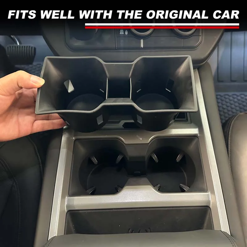 

For Land Rover Defender 90 110 130 2025 TPE Car Central Control Water Cup Holder Storage Box Mat Trim Interior Car Accessories