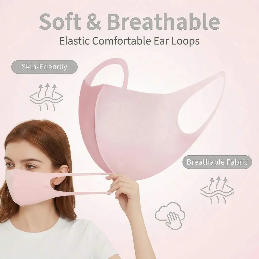 

Seamless Washable Reusable Mask Breathable Sun Proof Dust Proof Unisex Adult