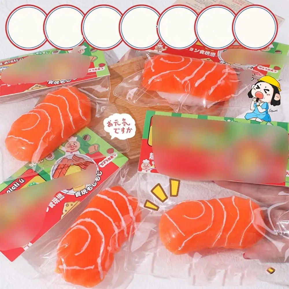 Salmão simulado fruta squeeze brinquedos brinquedo sensorial tpr pitada brinquedo de descompressão brinquedo fidget silicone dos desenhos animados brinquedo fidget