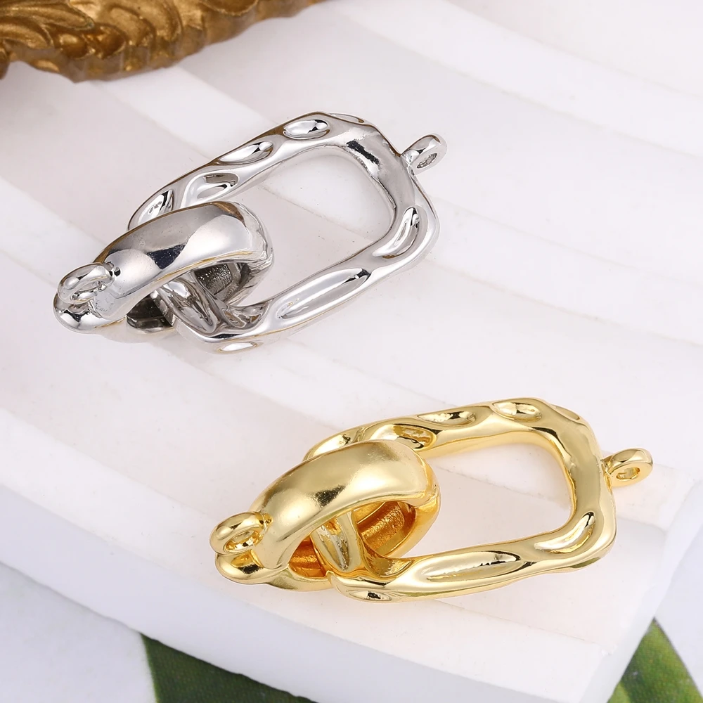 Juya handgemachte 18K Gold versilbert Verschluss Bail Connector Verschlüsse Zubehör für Handarbeiten Perlen Perlen Schmuckherstellung – Detail 1