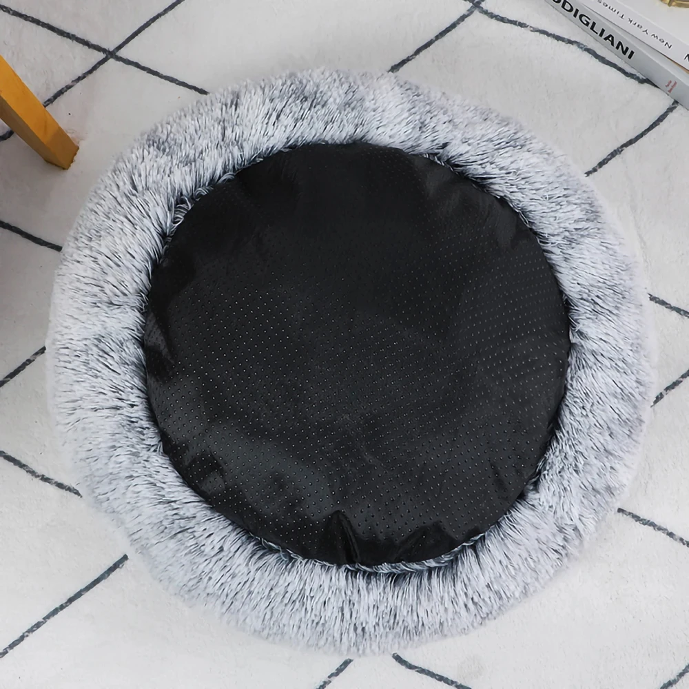 Donut Dog Bed for Medium Dog Plush Bed Pets Round Accessories Small Basket Sofa Baskets Pet Big Cushion Supplies Puppy Mat Cats