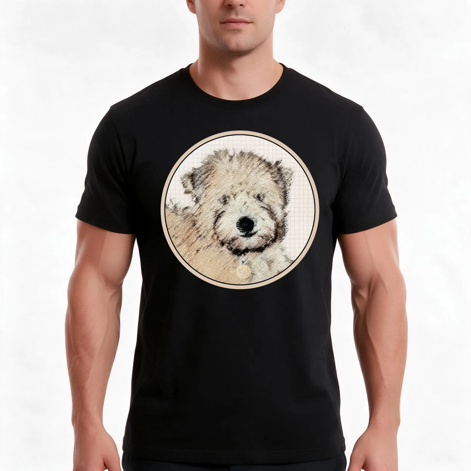 Soft-Coated Wheaten Terrier Puppy T-Shirt Summer Casual Cotton Tee Oversized Streetwear Tops Vintage Graphic Print