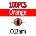 100pcs Orange 12mm