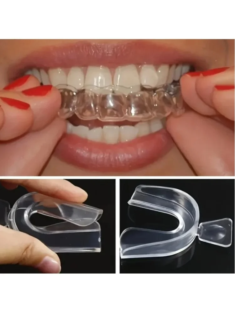 1-4 Paar Unisex Zahnspangen aus Silikon, Unsichtbare Orthopädische Zahntrays zur Aufhellung und Korrektur, für die Nachtanwendung, Zahnpflege-Tool