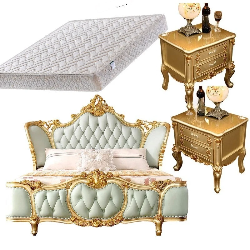 غرفة نوم رئيسية من الجلد الصلب، سرير الأميرة المزدوج، سرير كوين #2