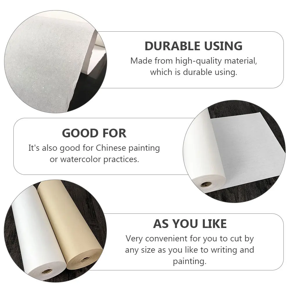 Thickened Chinese Calligraphy Paper Roll Premium Rice Paper for Writing Painting Chinese Brush Calligraphy Practice
