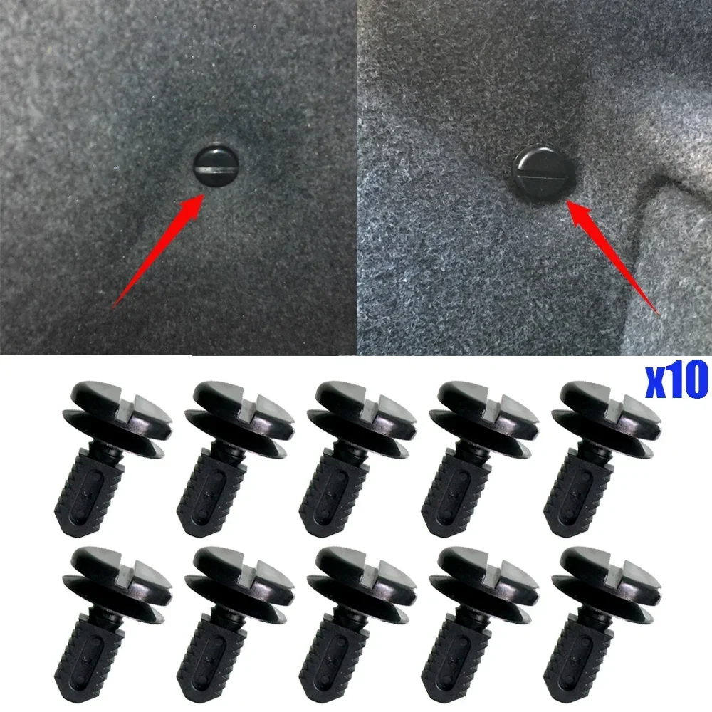 10Pcs Car Trunk Lid Dash Battery Cover Shield Boot Lining Trim Clips For BMW 5 series E60 2003 2004 2005 2006 2007 - 2010 New