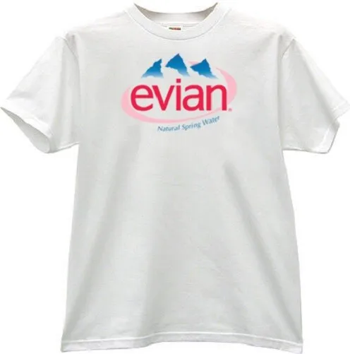 Camiseta de agua embotellada de Evian