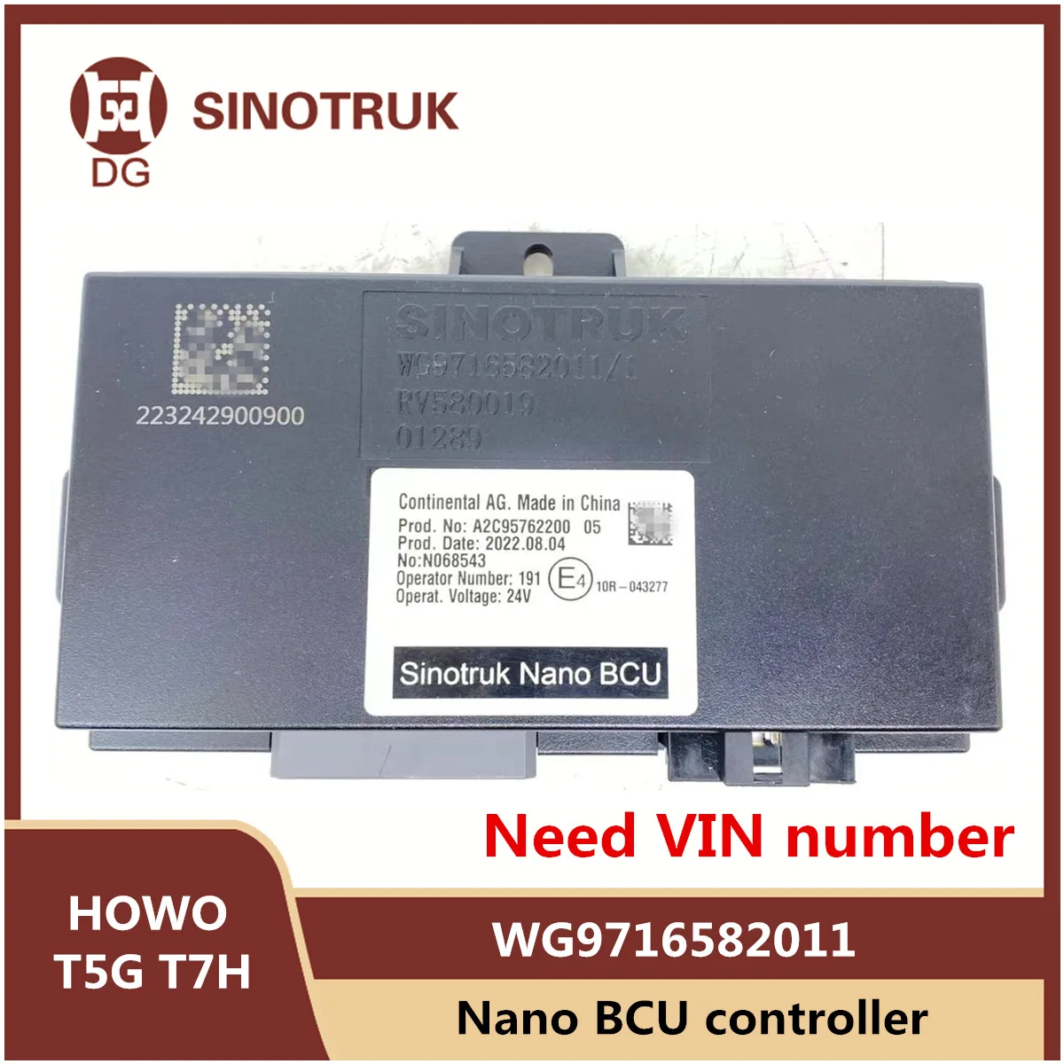 Nano BCU Controller WG9716582011 For SIONTRUK HOWO T5G T7H Computer Board Box Truck Parts