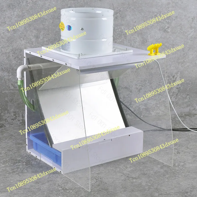 Portable Water Curtain Spray Booth with Exhaust Fan for Model Painting Gunpla