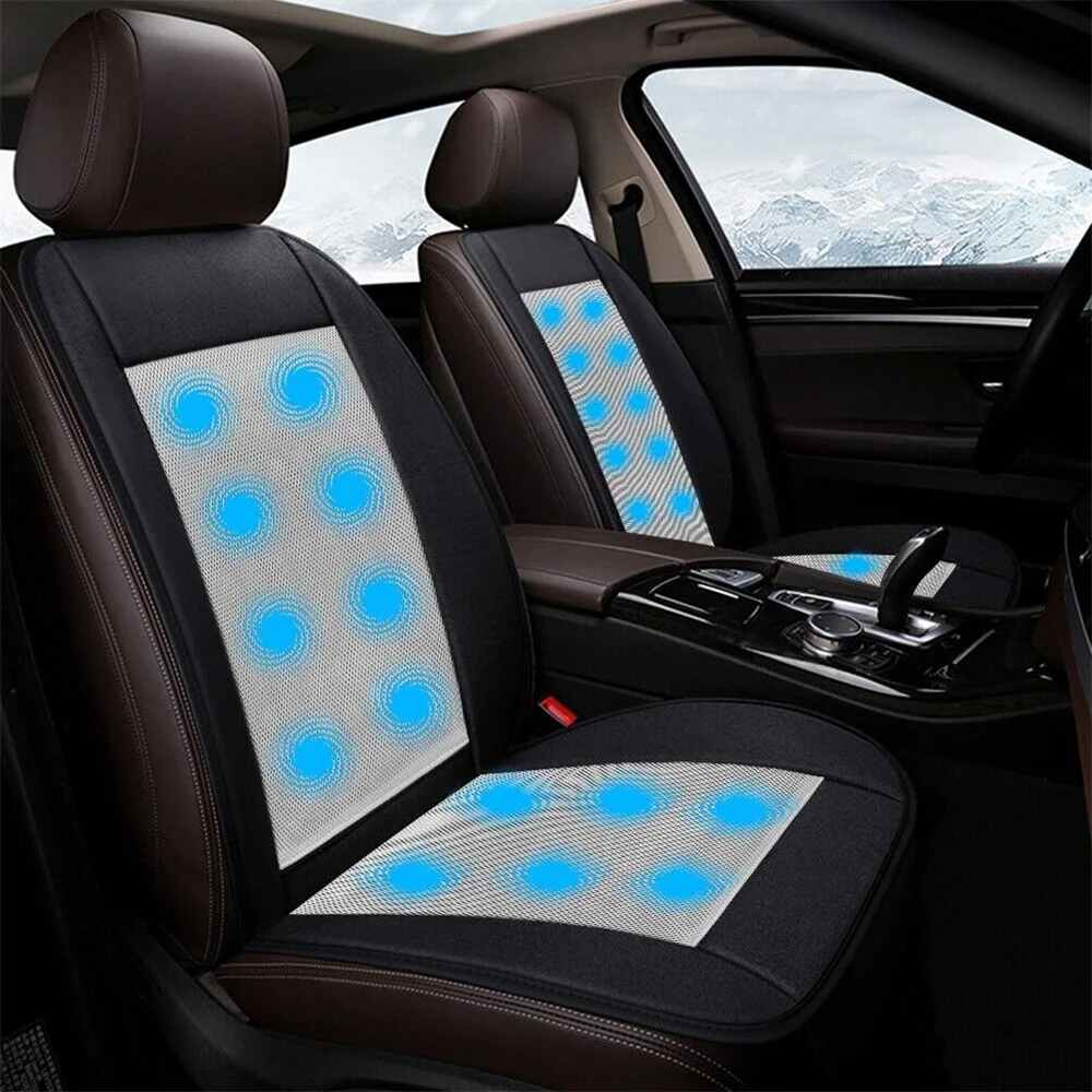 

DC 12V 3D Spacer Car Summer Cool Air Seat Cushion With 1Large fan Fast Blowing Ventilation Seat Cooling Pat Refrigerated Seat