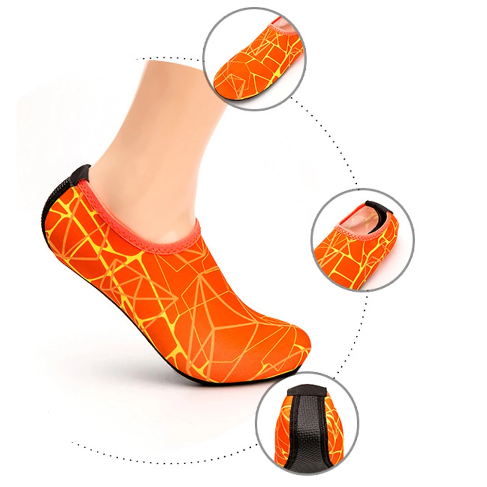 

1 Pair of Adult Non-slip Diving Socks Quick Dry Short Socks Snorkeling Swimming Socks Size S 34-35 Orange