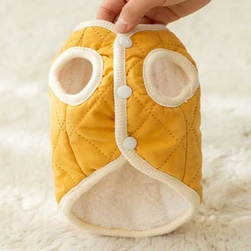 Durable Lightweight Pet Vest Cotton Padded Quilted Pet Clothing Sleeveless Snap Button Closur Pet Jacke Wear Travel