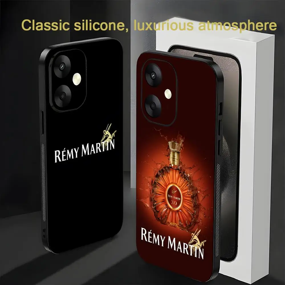 Hot R-Remy Mar-tin XO Brandy Phone Case For Xiaomi Redmi Note 13,12,11, 10 Pro Plus S,  5G, 12S, Luxury Soft Black Phone Cover