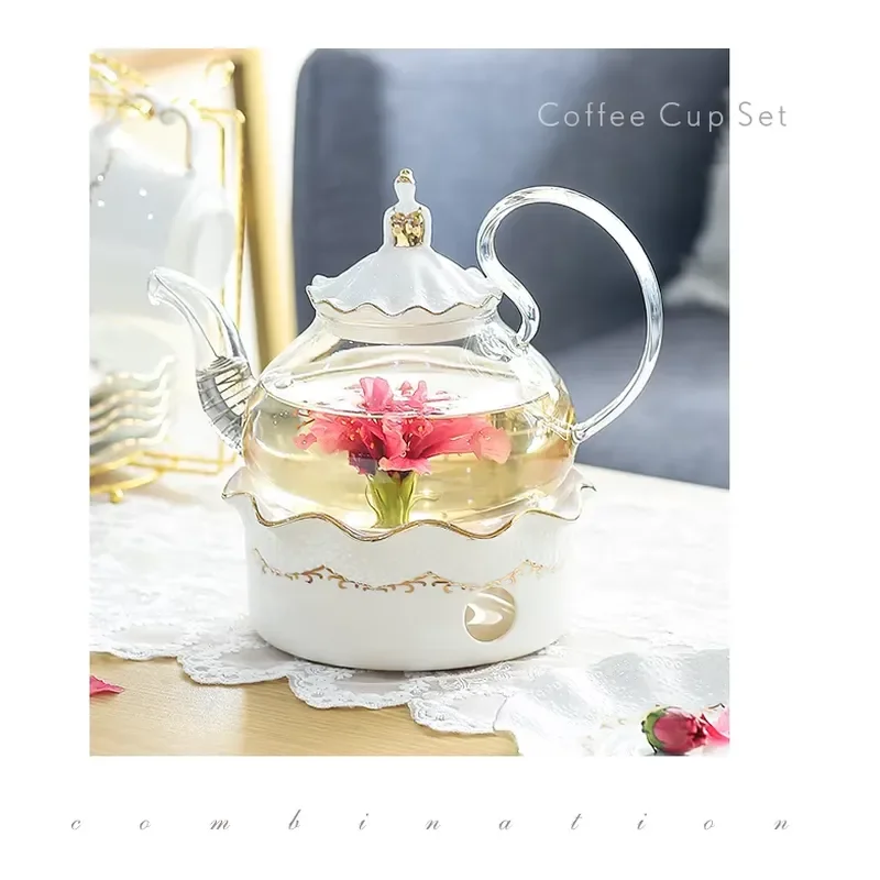 Newell ceramic tea set light luxury living room simple kung fu tea cup aromatherapy teapot with tray exquisite tea set