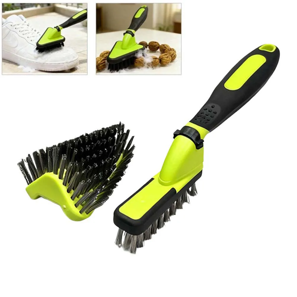 Wire Brush Cleaning Set With Replaceable-Square And V Shape Heads For Rust Removal Paint Stripping Grills Furniture Soft Bristle