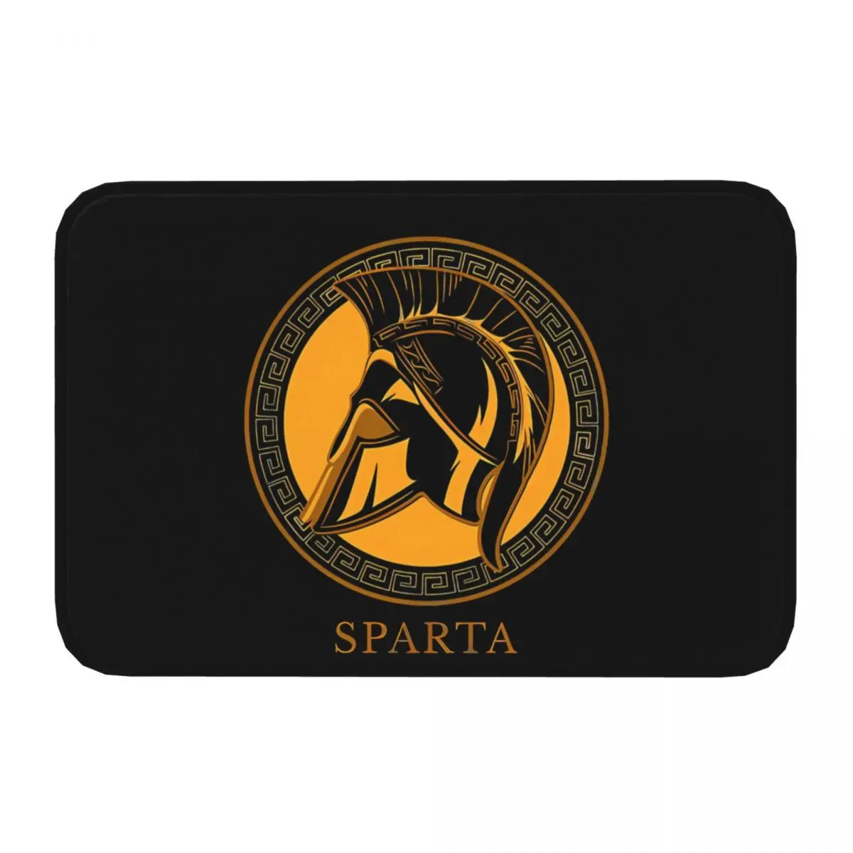 Spartan Cartoon Non-slip Doormat Serious Living Room Bedroom Mat Welcome Carpet Flannel Pattern Decor