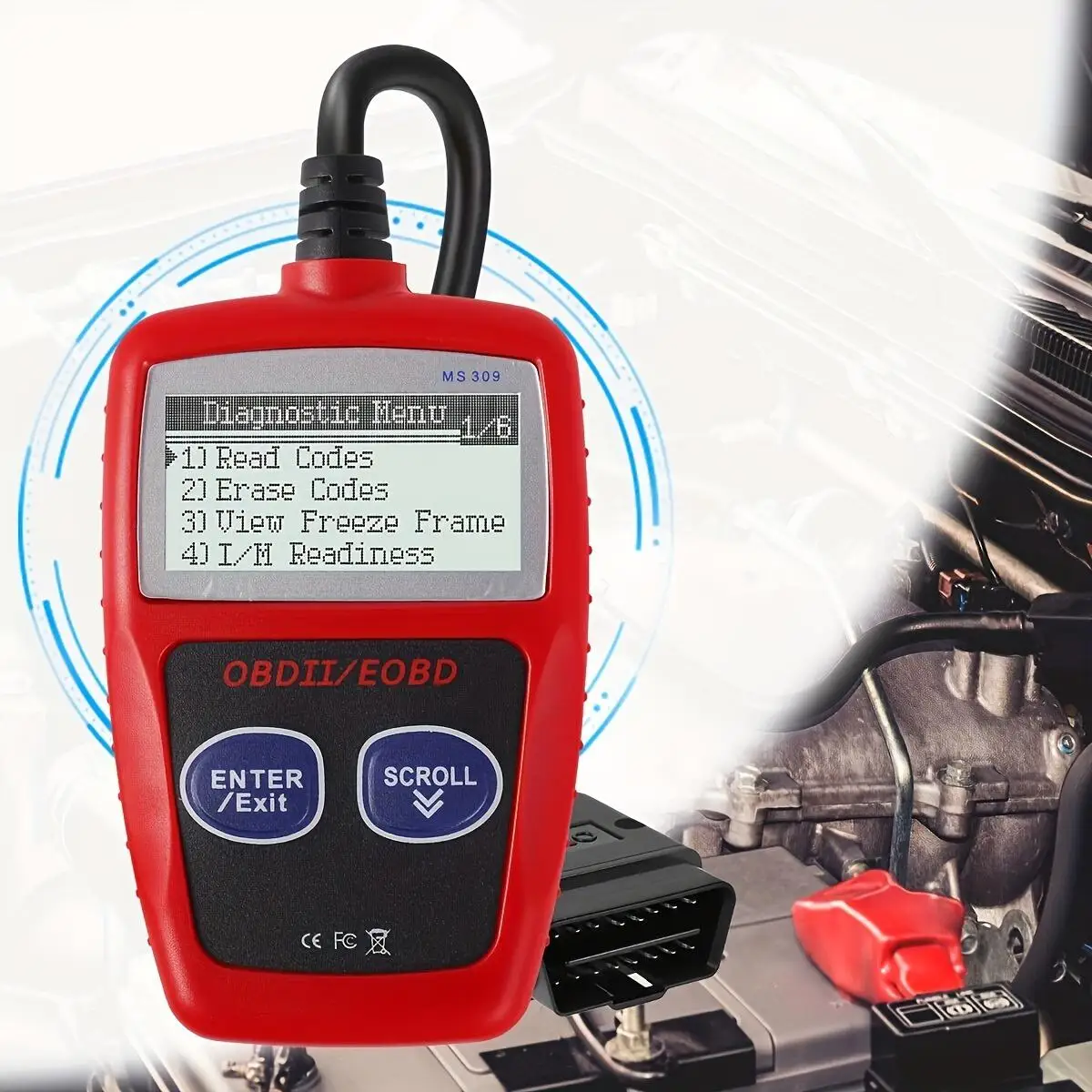 Alat Pemindai Diagnostik Mesin Akurat Pembaca Kode Kesalahan Mobil Multifungsi Alat Pemindai Baca & Hapus Tampilan Kode Kesalahan untuk Peugeot