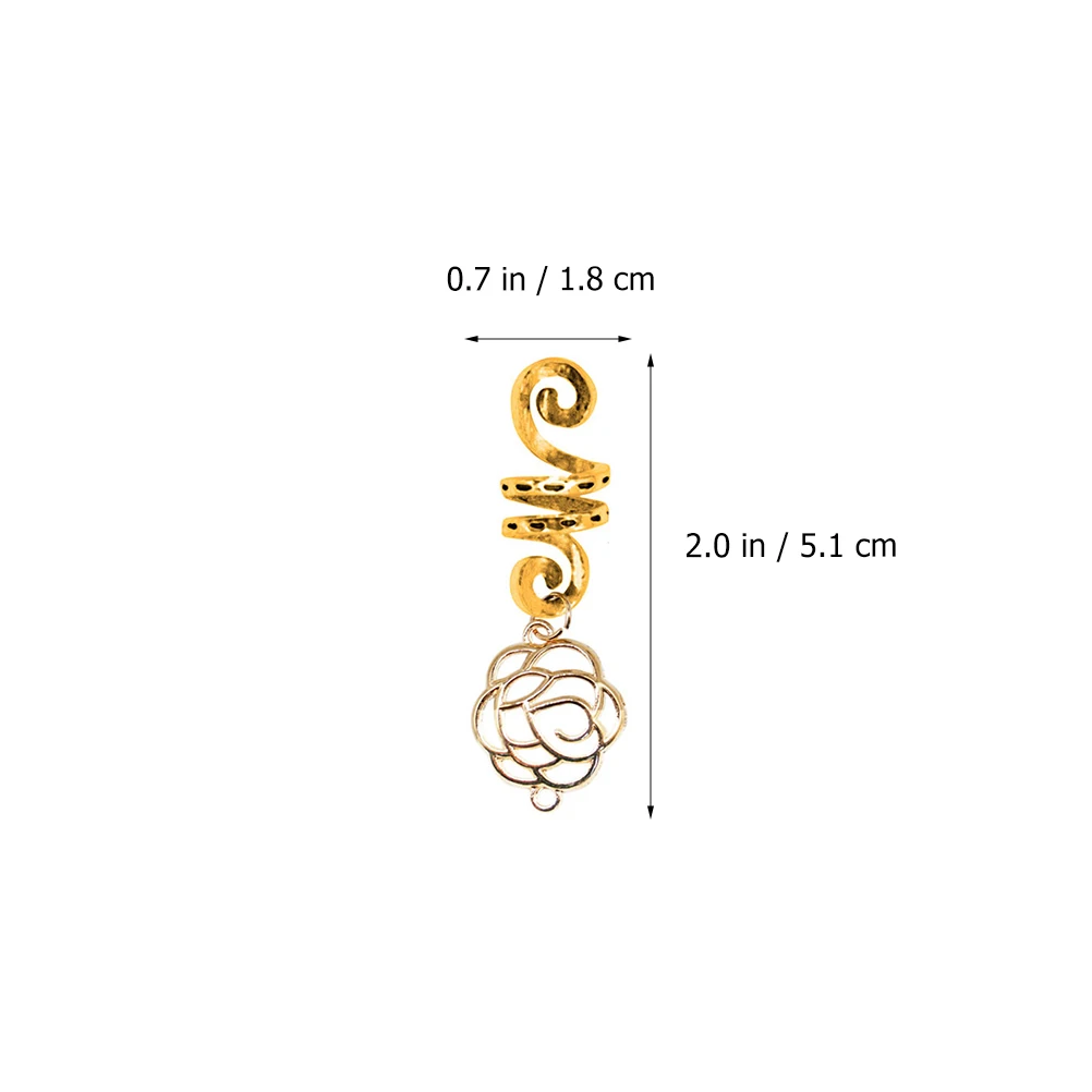 

33pcs Fake Dreadlocks Hair Accessories Decorative Braid Charms Adornment Metal Jewelry For Hair Styling Reusable