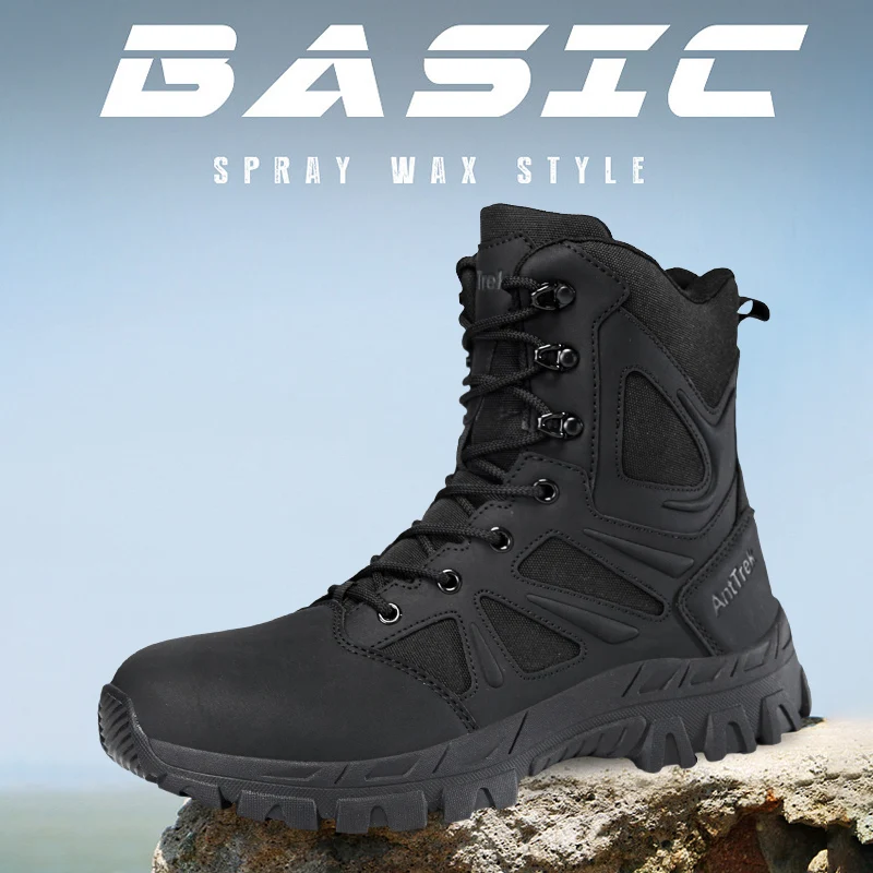 Men's Field Training Boots Four Seasons Breathable lightweight Anti-Slip Outdoor Jungle Combat Boots Cross-Country Hiking Boots