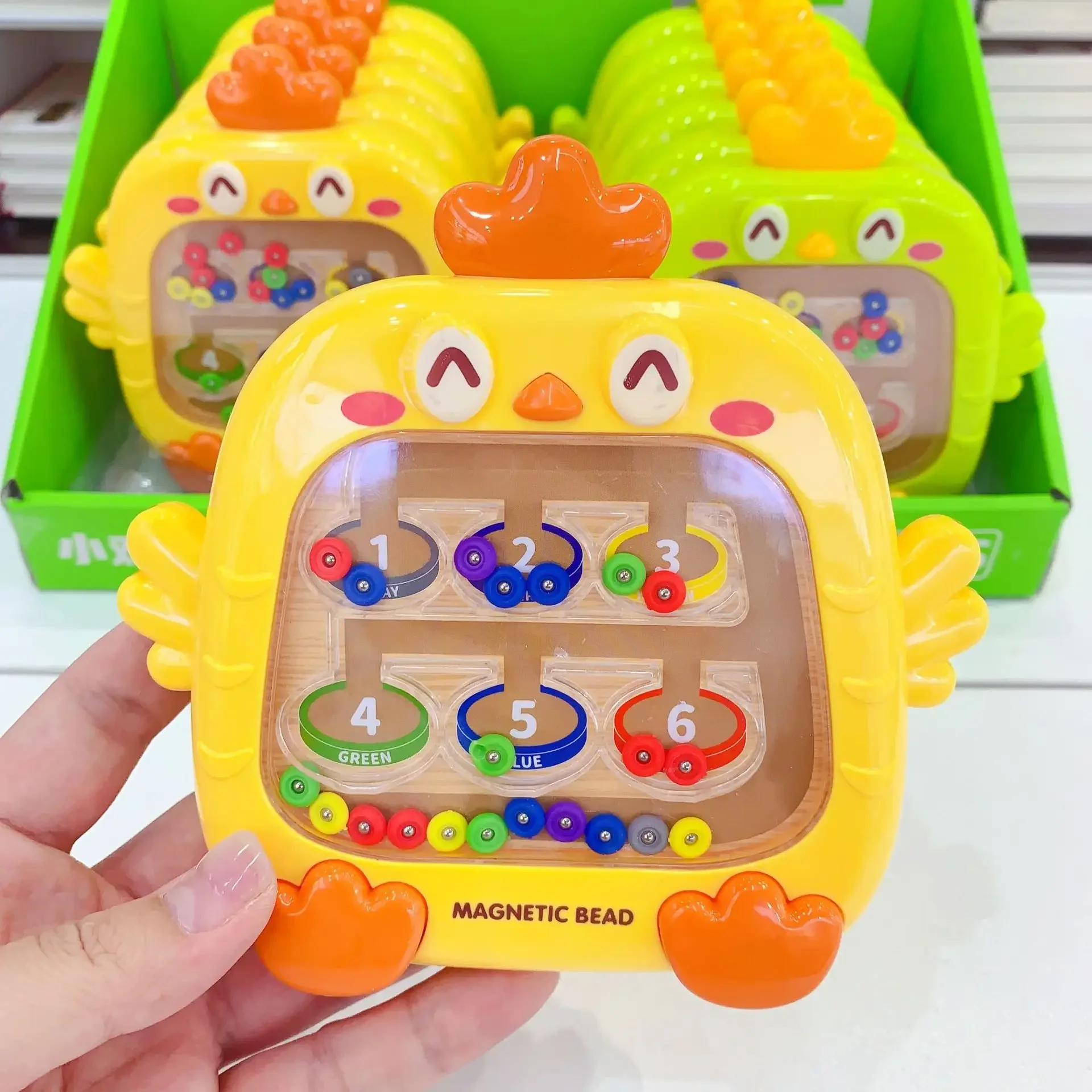 Magnetyczna tablica edukacyjna Montessori, dopasowywanie kolorów i liczb, zabawka sensoryczna dla maluchów 3+, edukacyjna gra z koralikami z pisakiem.