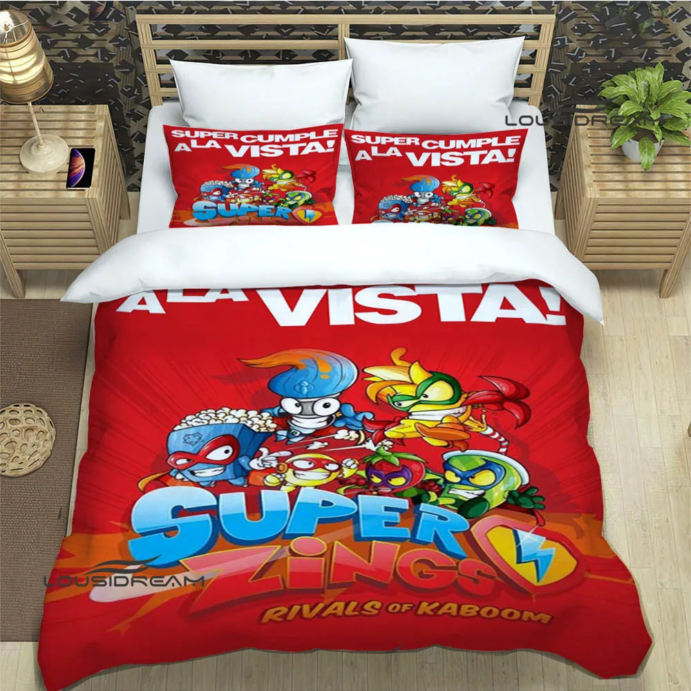 Cute cartoon Super Zings Bedding Sets exquisite bed supplies set duvet cover comforter set bedding set luxury Birthday Gift