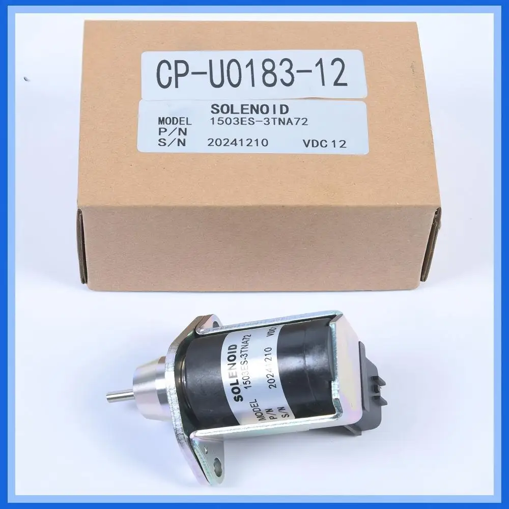1pc 12V Solenoid Valve 1503ES-3TNA72 for Yanmar  3TNA72 3TNE78 Excavator Fuel Shutoff Solenoid Valve Stop