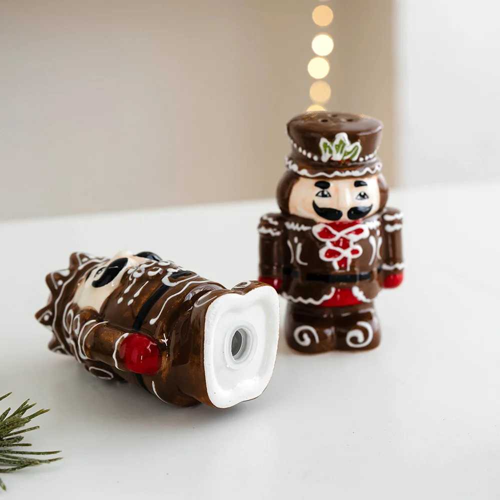 Christmas decoration tabletop ornaments home living room ornaments ceramic old soldier seasoning jar holiday gift