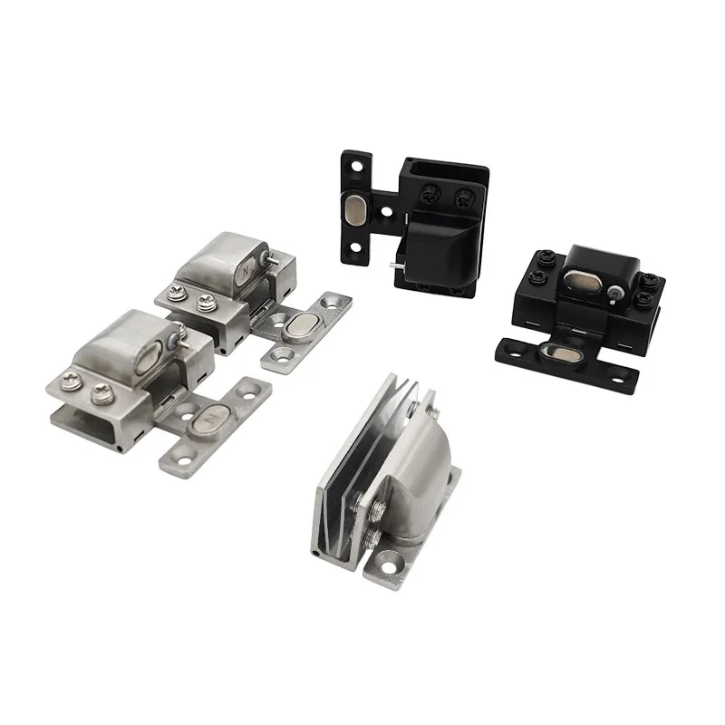 

1PCS Stainless Steel Magnetic Suction Hydraulic Buffer Hinge Non Perforated Glass Cabinet Door Hinge Hardware Accessories