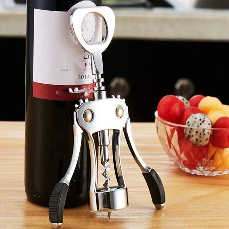 

Wing Corkscrew Cork Remover Premium Red Wine Beer Bottle Opener, Reusable Wine Bottle Accessories