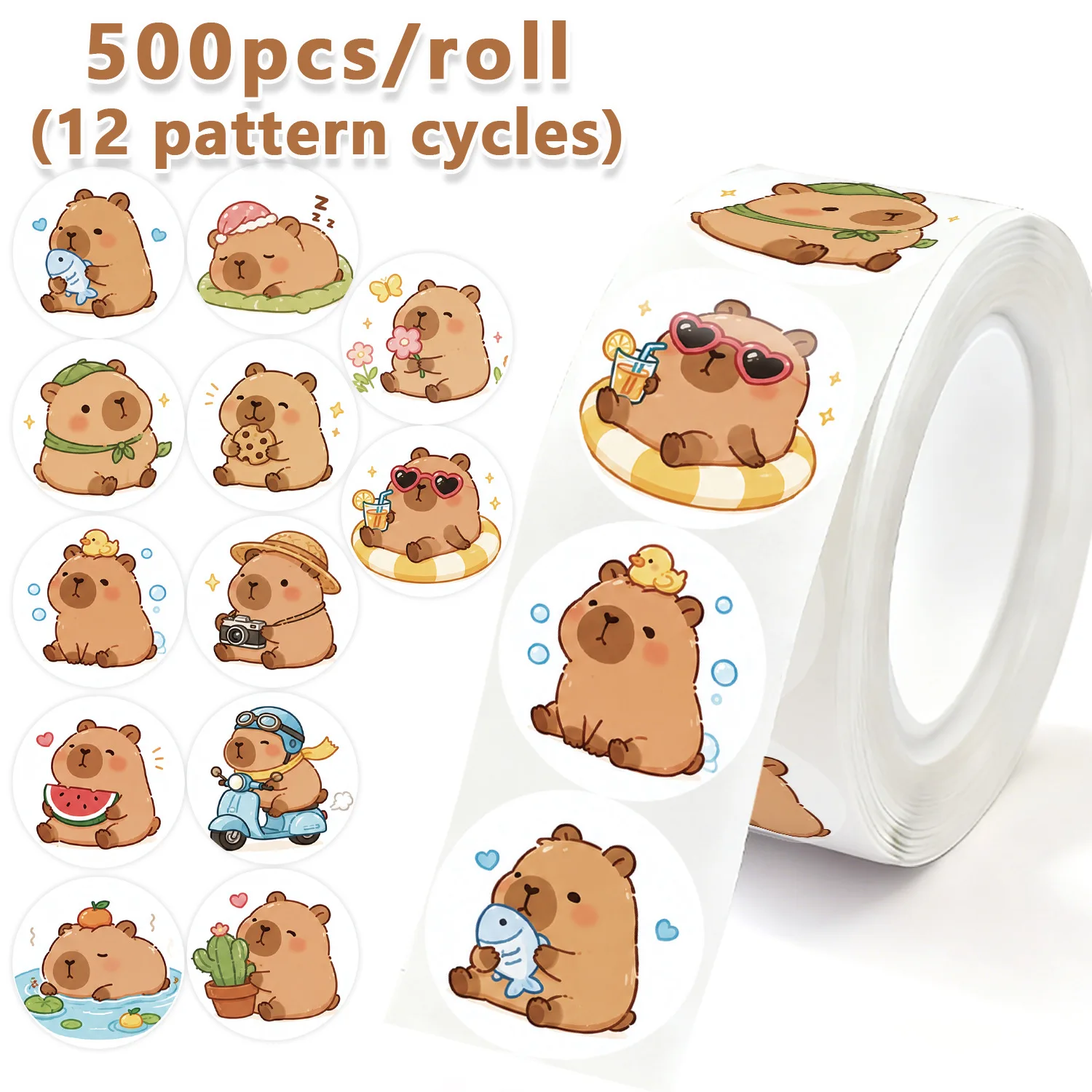 Sticker Label Roll - JCAC 500 autocollants adhésifs en PVC