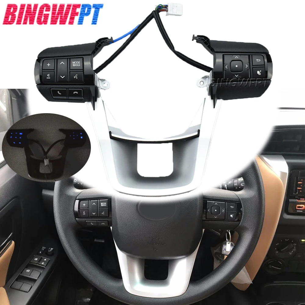NEW Steering Wheel Volume Sound Button Switches For Toyota Fortuner Hilux Revo Rocco 2015-2020 84250-0K320 84250-0K320-C1