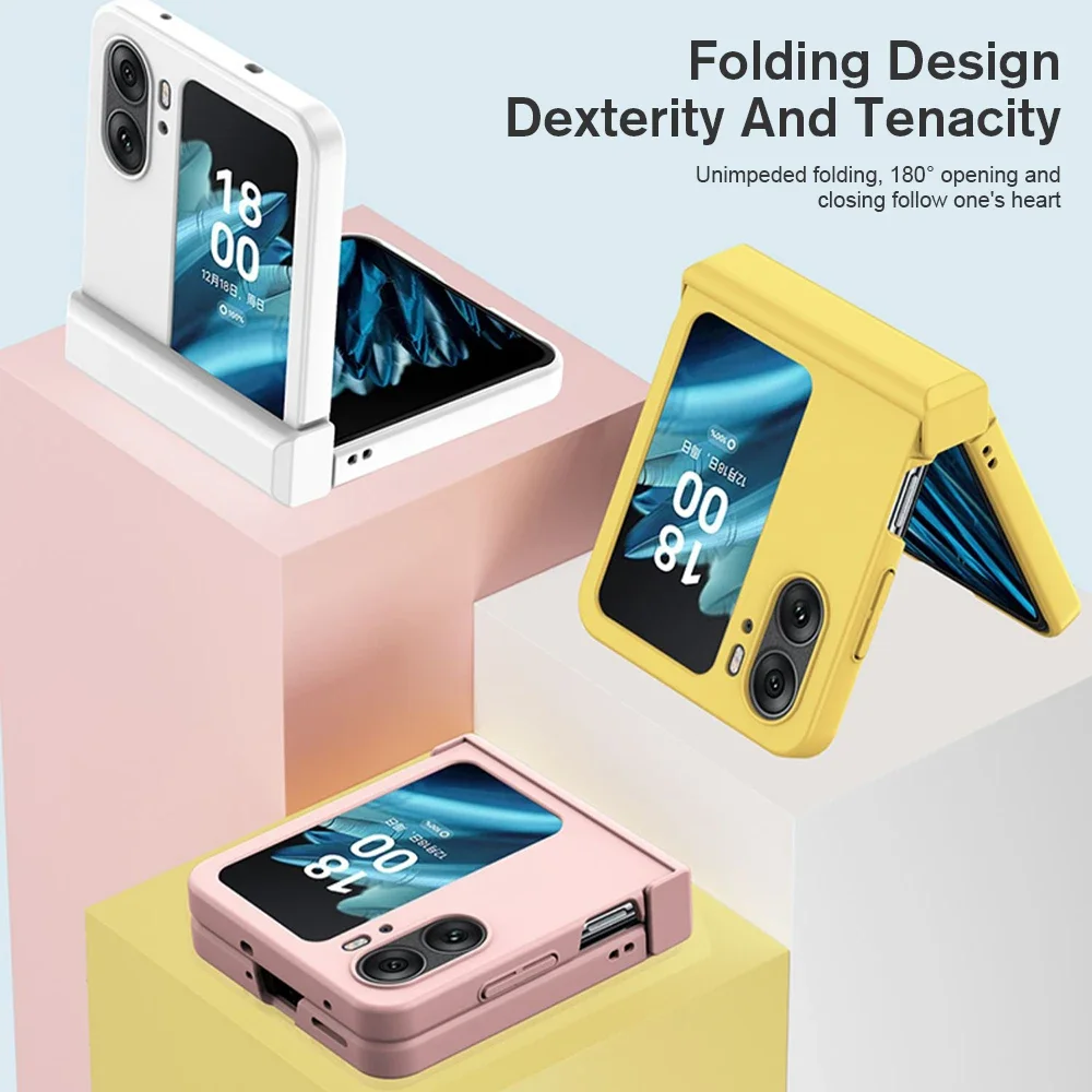 

Colorsful Feel Skin Hinge Shockproof Coque For Oppo Find N 2 N2 Flip 5G Case Matte Ani-Knock Protect Fundas N2Flip CPH2437 6.8"