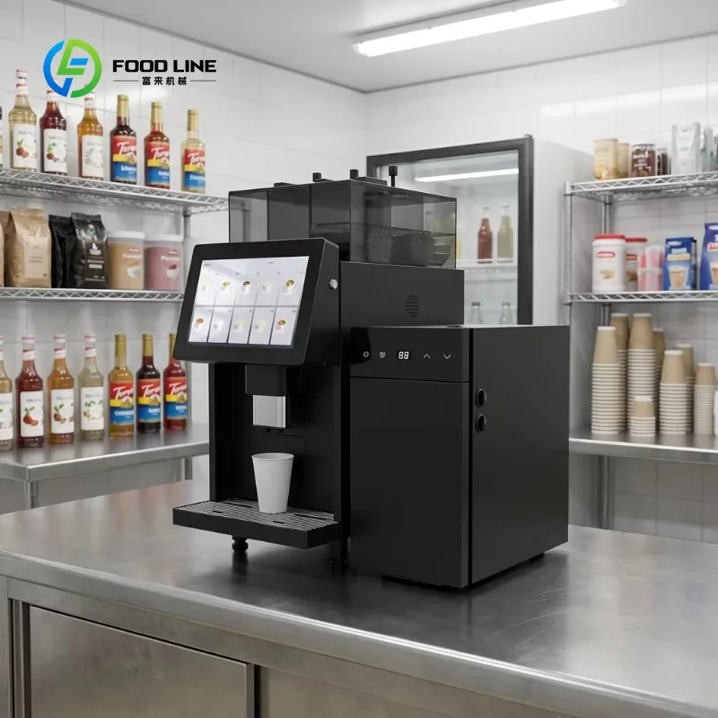 Customized Automatic Espresso Coffee Machine with Dual -coffee Bean Grinder and Fresh Milk Coffee Touch Screen