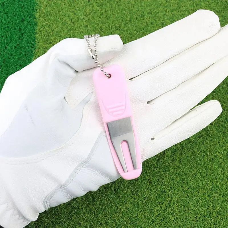 Golf Divot Tool Portable Golf Green Divot Fork Metal Golf Divot Tools Golf Divot Tool Green Lawn Repair Pitch Ball Marker