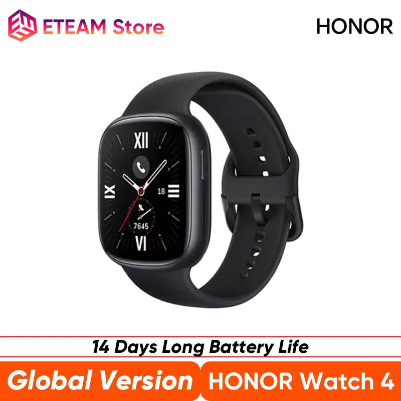 HONOR Watch 4 Smart Watch GPS Blood Oxygen Monitor 1.75'' AMOLED Color Display Smart Watch GPS 5 ATM Bluetooth Watch Original