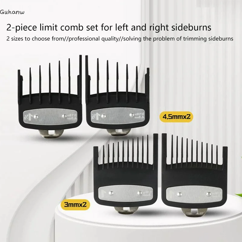 

2Pcs Professional Hair Clipper Limit Comb Guide Limit Comb Trimmer Guards Attachment Universal Haircut Tool