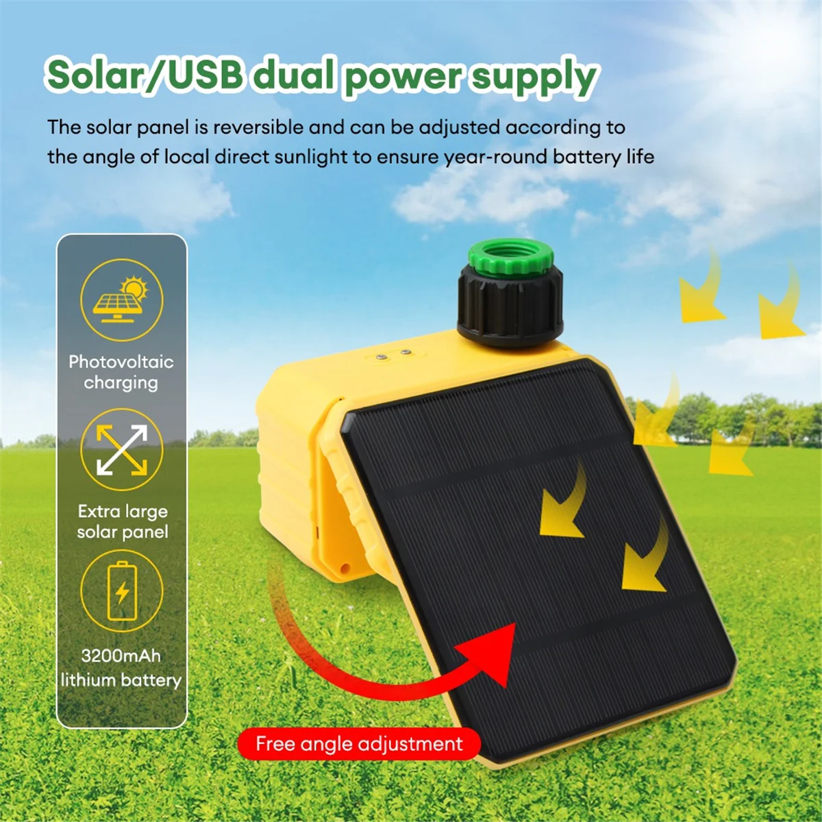 Household WIFI Solar Irrigation Timer Smart APP Control Automatic Irrigation System Outdoor Water Timer Garden Tool