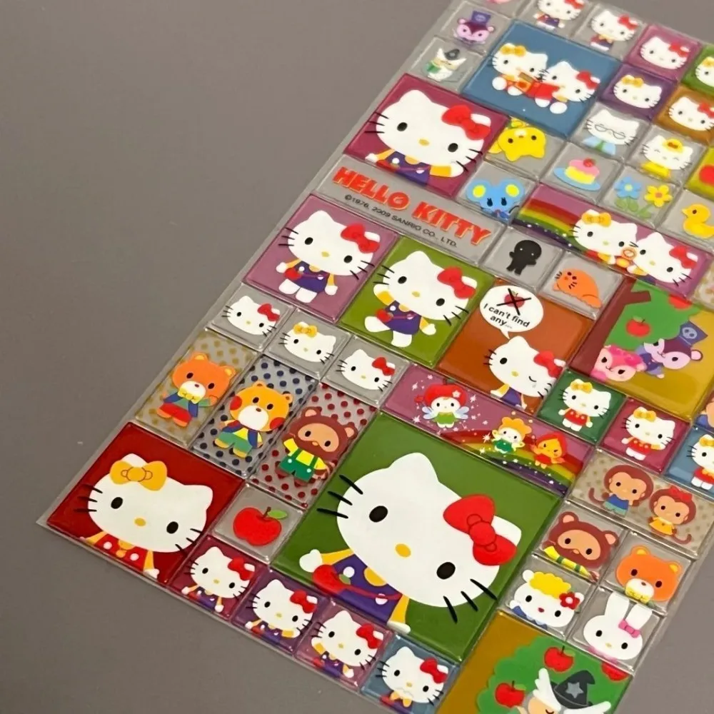 1pc Cartoon Kawaii Hello Kitty Soft Rubber DIY Handmade Sticker Cute Anime Phone Case Water Cup Decoration Paste Sticker Gifts