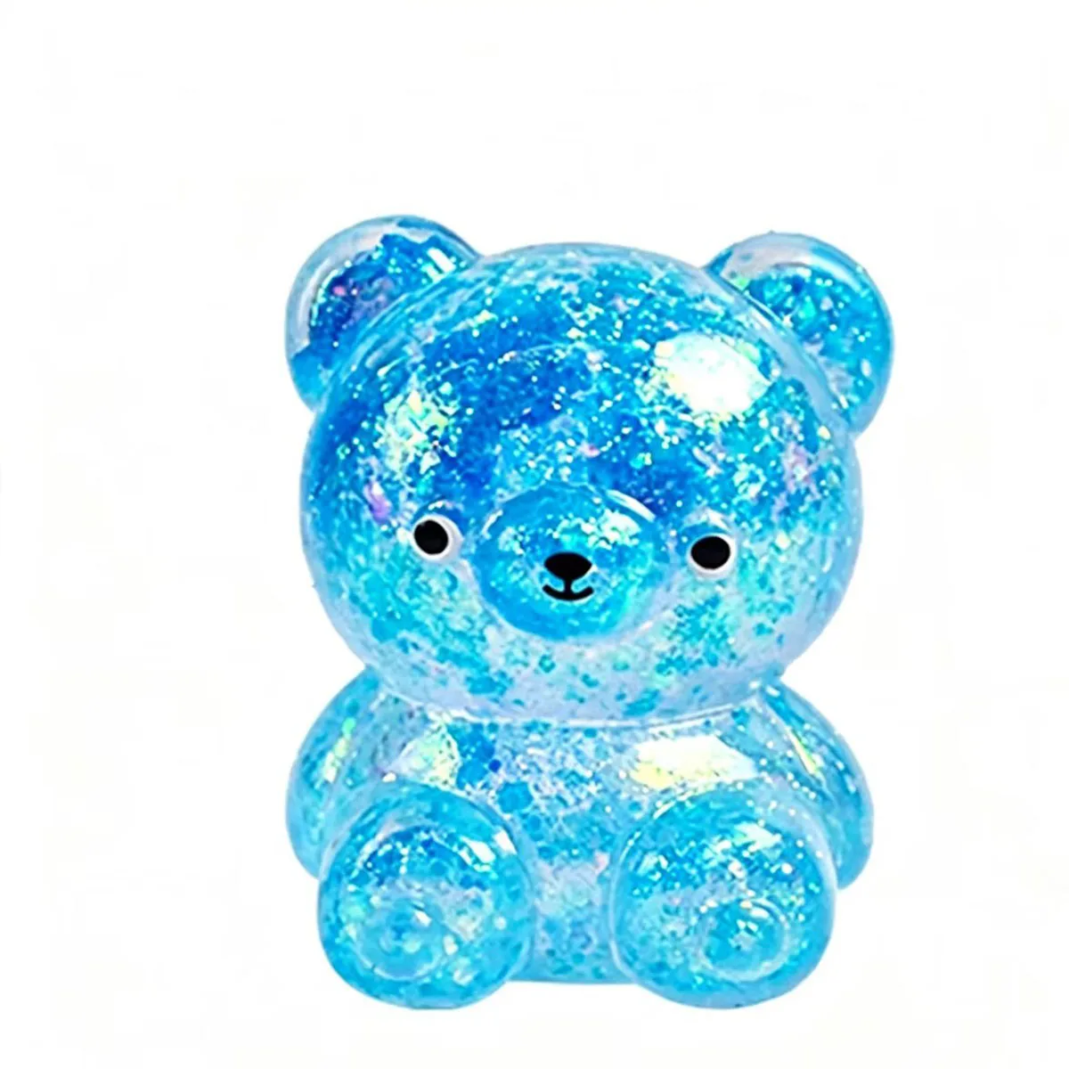 2026 New Bear Toy Squishys Glitter Gummy Bear Small Cute Animal Anti Stress  Splat Decompressions Vent Squeeze gift
