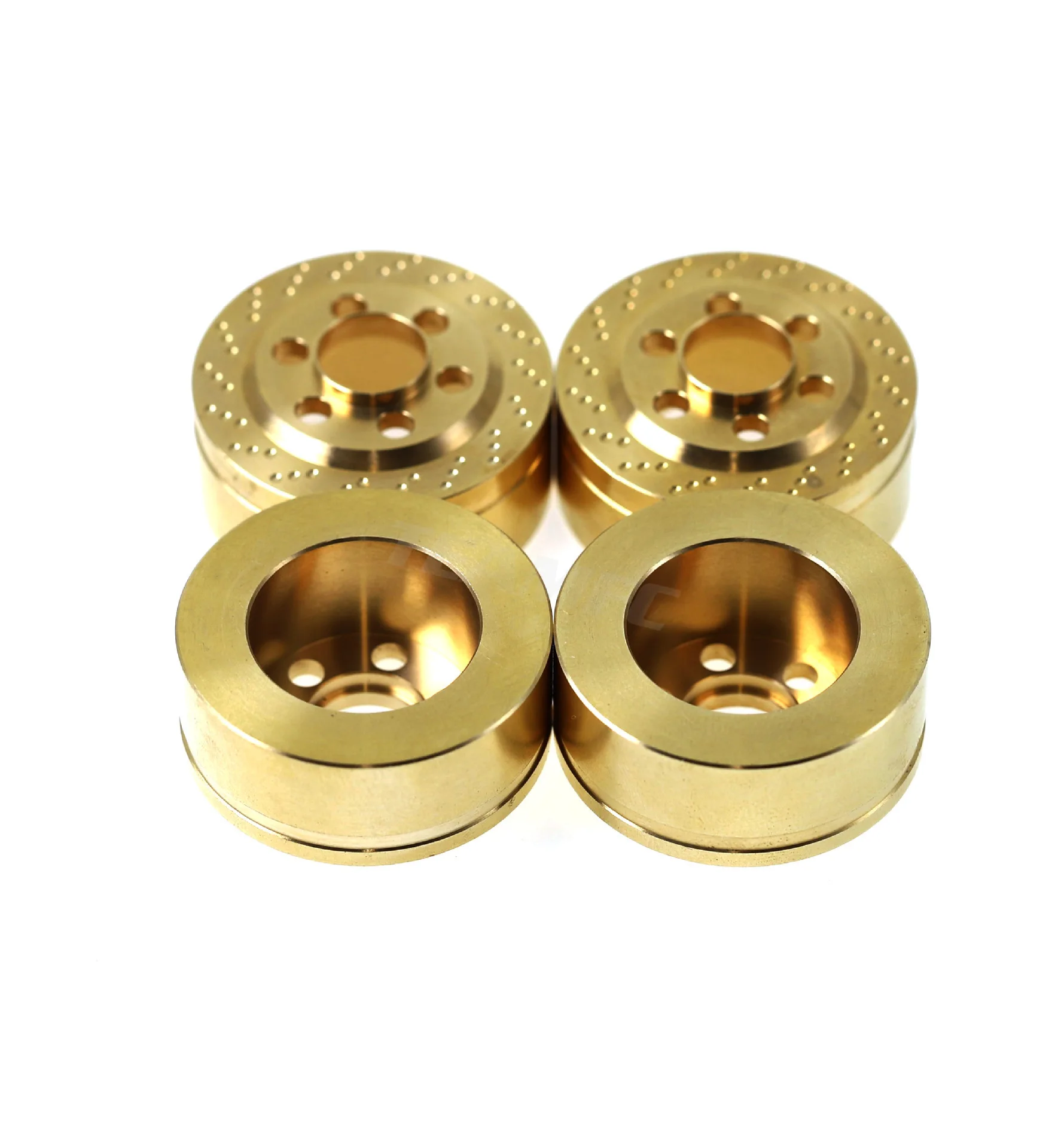 2PCS Brass Anodized Brake Disc Weights for 1.9 2.2 inch Wheel TRX4 TRX6 Axial SCX10 90046 AXI03007