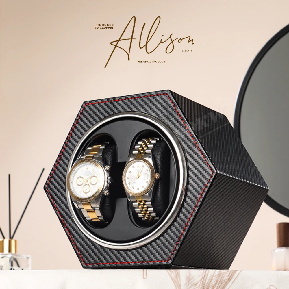 صندوق ملفاف ساعة بمحرك واحد صغير من النوع C جديد مع أوضاع دوران قابلة للتعديل لعرض متصل لملفاف الساعة الأوتوماتيكي