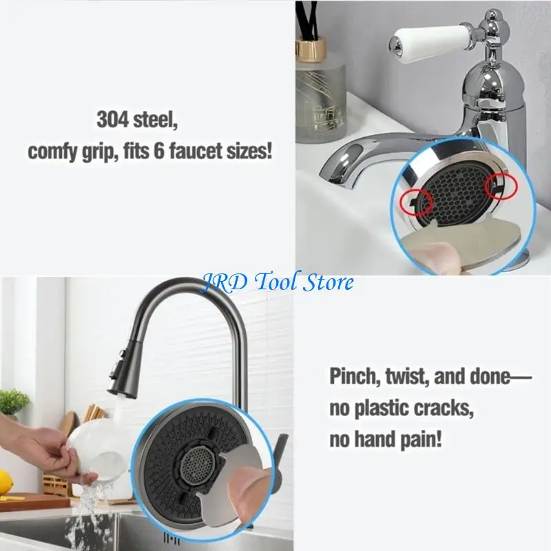 A2UD Stainless Steel Faucet Aerator Faucet Aerator Tap Tool Foamer Removal Spanner Instrument Universal