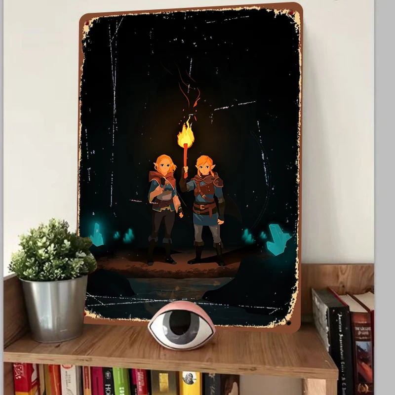 Custom Game Character Metal Wall Art Cave Adventure Theme Decorative Painting Living Room Bedroom Decoration