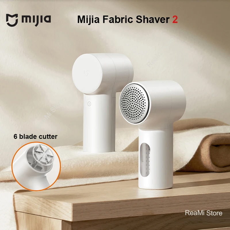 2025 NEW  Mijia Lint Remover 2, Portable USB Charge Electric Pellet Machine Hair Ball Trimmer Upgrade 6-Blade Cutter Head