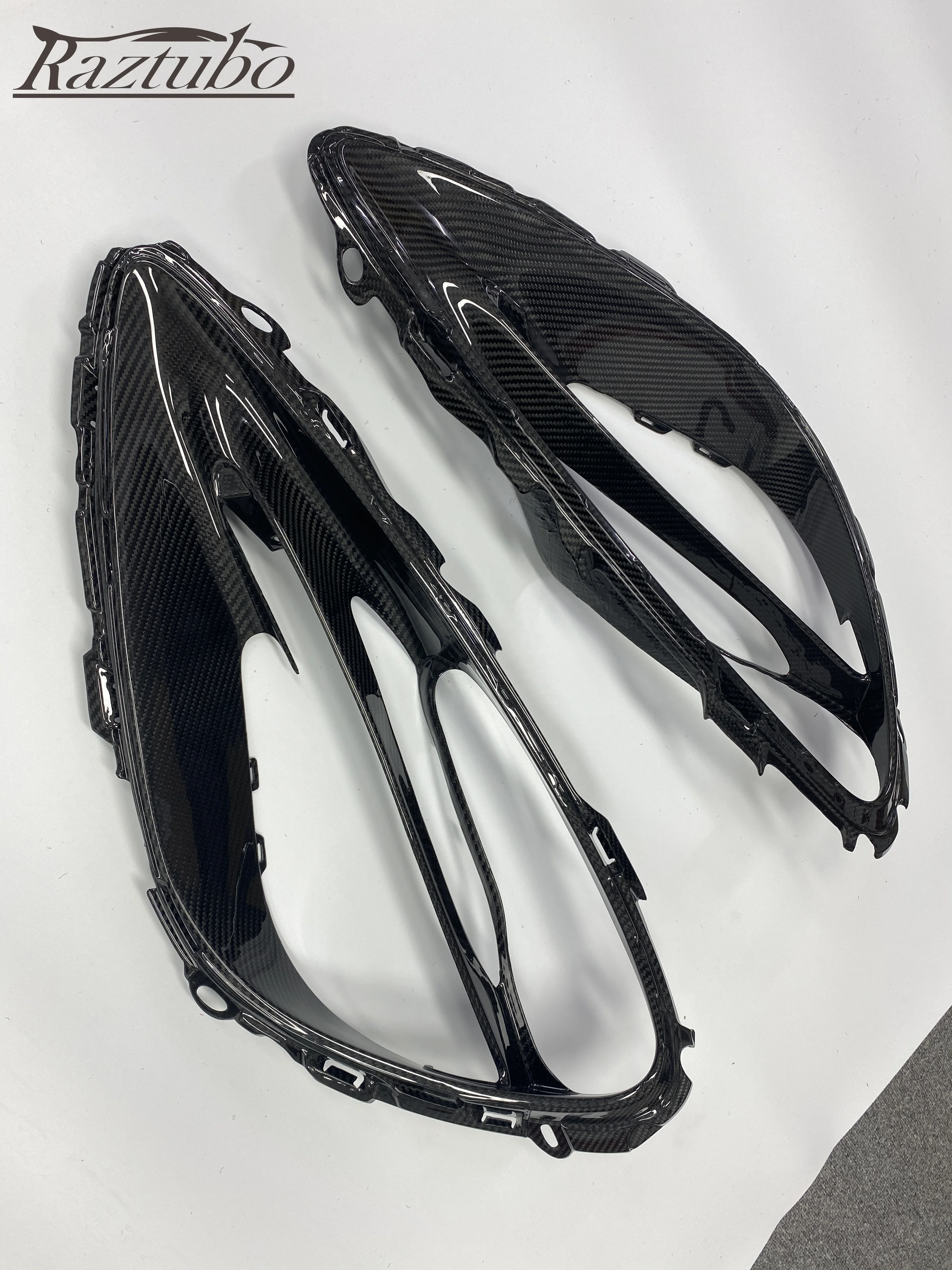 Bingkai Lampu Depan Mobil Serat Karbon Kering untuk Penutup Lampu Depan 720s Gaya OEM