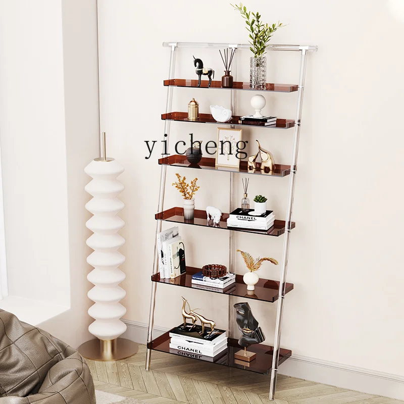 

ZK acrylic wall stepped storage shelf living room simple bookshelf display bathroom floor storage shelf home accessories